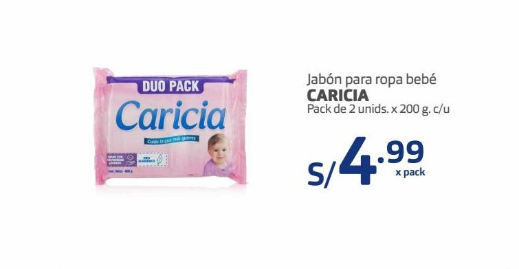 Oferta de Jabón para ropa bebé CARICIA por S/ 4,99