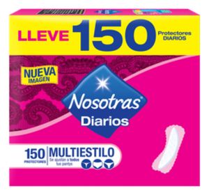 Oferta de Protectores Diarios Nosotras Multiestilo - Caja 150 und por S/ 18,62 en Freshmart