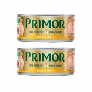 Oferta de Pack x2 Filete de Atún en Aceite Vegetal Primor - Lata 140 gr - Pack por S/ 11,2 en Freshmart