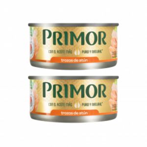 Oferta de Pack x2 Trozos de Atún en Aceite Vegetal Primor - Lata 140 gr - Pack por S/ 10,8 en Freshmart