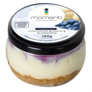 Oferta de Cheesecake Chocolate Blanco & Blueberries Momenti - Jar 180gr - Unidad por S/ 11,9 en Freshmart