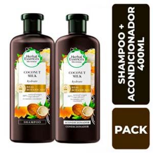 Oferta de Pack Shampoo y Acondicionador Herbal Essences Coconut Milk por S/ 55,8 en InkaFarma