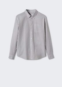 Oferta de Camisa regular fit algod&oacute;n rayas por S/ 199 en MANGO