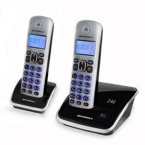 Oferta de Teléfono Inalámbrico Motorola AURI 3520S-2 Silver por S/ 299 en Hiraoka