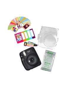 Oferta de Cámara Instax Fujifilm Mini11 Gris Carbón + Pack 10 + Sticker + Porta Sobre + Estuche por S/ 349 en Hiraoka