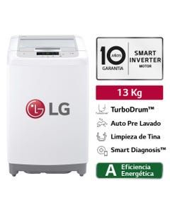 Oferta de Lavadora LG WT13WPBK Smart Motion Carga Superior 13Kg por S/ 1299 en Hiraoka