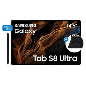 Oferta de Tablet Samsung Galaxy Tab S8 Ultra 14.6" con teclado 128GB 8GB RAM Grafito SM-X900NZAVPEO por S/ 4999 en Hiraoka
