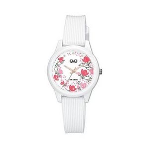 Oferta de Reloj QQ Mujer Diseño Flores Blanco por S/ 275 en Maestro