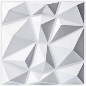 Oferta de Panel Decorativo 3D tipo Diamante Blanco Set de 10 piezas por S/ 150,4 en Maestro
